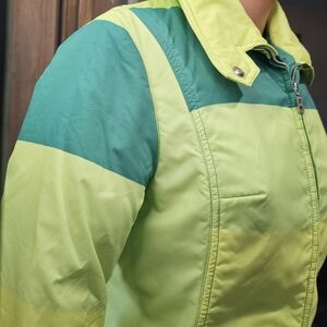 Bogner Green Striped Ski Jacket Made in West Germany
